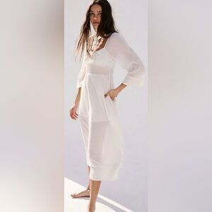 Free People White Sheer Dress